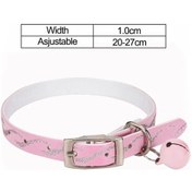 Resim Soulader Pembe Renkli Çanlı Kedi Tasması Ve Köpek Tasması - Küçük Evcil Hayvanlar İçin Şık Ve Güvenli Kedi Ve Köpek Ürünleri 