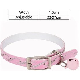 Resim Soulader Pembe Renkli Çanlı Kedi Tasması Ve Köpek Tasması - Küçük Evcil Hayvanlar İçin Şık Ve Güvenli Kedi Ve Köpek Ürünleri 