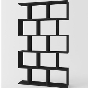 Resim Moonlife Rio Dekoratif Kitaplık Siyah 