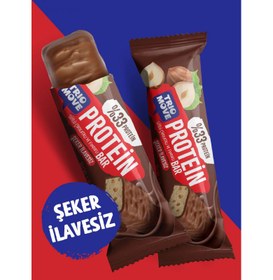 Resim Trio Move %33 Protein Bar Parçacıklı Fındık 50g - Yüksek Protein (Tekli) 