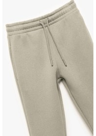 Resim Koton Erkek Çocuk Beli Lastikli Cepli Şardonlu Basic Jogger Eşofman Altı Gri 