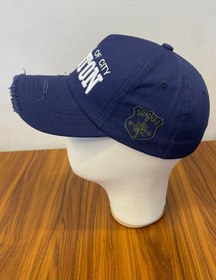 Resim Boston Nakışlı Eskitme Vintage Model Pamuklu Cap Şapka Lacivert 