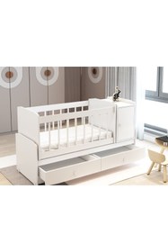 Resim Patiko Furniture Swing Büyüyen Mdf Çıtalı Beşik 