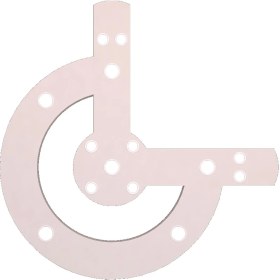 Resim Motifpiyer Motifli Tavan Göbegi LED Spotlu Tmg -Düz-14 Cap 160CM 