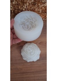 Resim Şakayık Çiçek Mum Silikon Kalıbı Beyaz 