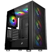 Resim 1st Player Fd5-m Siyah 600w 80+ Argb 4x12cm Fan Temperli Cam Mesh Usb 3.0 M-atx Kasa 