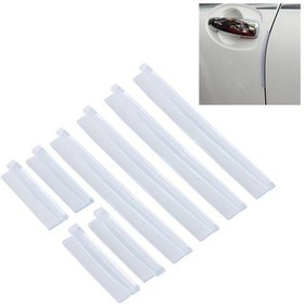 Resim Sones Fr Jg-031 8 Pcs Kauçuk Araba Yan Kapı Kenar Koruma Muhafızları Kapak Trimler Çıkartmalar Şeffaf 