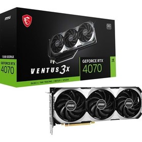 Resim Msi Geforce RTX4070 Ventus 3X 12G OC 12GB GDDR6X 192Bit 1XHDMI 3XDP Ekran Kartı 