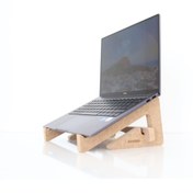 Resim Hanwood Ahşap Laptop Standı - 13" - 14" Laptoplar Ile Uyumlu - Laptop Yükseltici - Wls6 