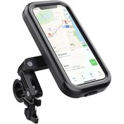 Resim Rogfer Su Geçirmez Motosiklet Bisiklet Cep Telefonu Tutucu 360 Döner Sürme Navigasyon Tutucu, Model: Gidon Standı Diğer Diğer 