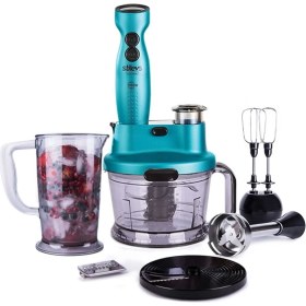 Resim Stilevs Limitless El Blender Seti - Sedefli Mavi 220 - 240 V 1200 Watt + 2 Kade 
