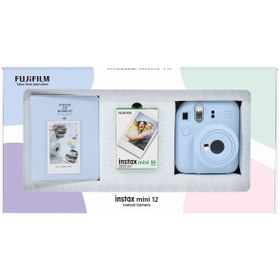 Resim Fujifilm Instax mini 12 Beyaz Fotoğraf Makinesi 10'lu Film ve PVC Albüm Bundle Box 