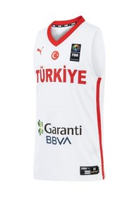 Resim Puma Türkiye Erkek V-yaka Basketbol Forması 606606 01 Beyaz 