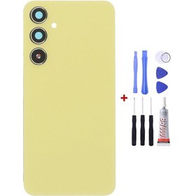 Resim Samsung A55 Sarı Uyumlu Arka Cam Kapak Pil Kapağı Tamir Set B7000 Set Sarı 