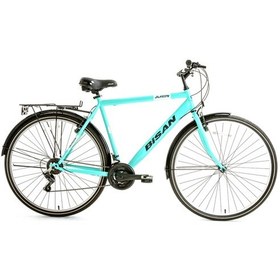 Resim Bisan Hardy Şehir Bisikleti 46 Cm V 28 Jant 21 Vites Turkuaz Siyah Beyaz Turkuaz 