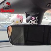 Resim 1pc/4pcs Sanrio Hellokitty, Mymelody And Kuromi Cinnamoroll Car Dashboard And Rearview Mirror Decorations, Easy Charm Hanging Ornaments for Women, Cute Accessories, Can Be Used As Gifts 