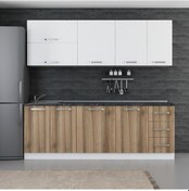 Resim Minar 230 Cm Mutfak Dolabı Beyaz Dore 230-D2 Beyaz 