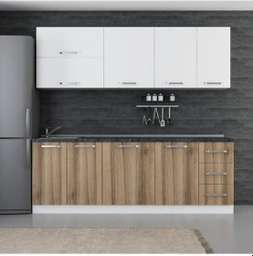Resim Minar 230 Cm Mutfak Dolabı Beyaz Dore 230-D2 Beyaz 