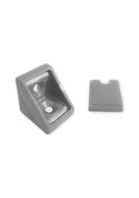 Resim Plastik Tekli Kapaklı Köşe Bağlantı Gri 10 Adet 