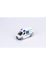 Resim Sesli Işıklı Metal Polis Minibüs 1 32 