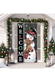 Resim PROMISEBACKDROP2 190x75cm Lastikli kapı süsü, Kumaş kapı giydirme, Christmas decor, Yılbaşı, Okul etkinlik kapı süsü 