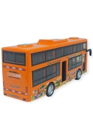 Resim Lisinya Sesli Işıklı Çift Katlı Otobüs 20 cm - Turuncu (Lisinya) 