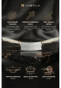 Resim Papatya Serisi Pizza Börek Mutfak Bıçağı Pide Kıyma Salata Mutfak Şef Bıçak Zırhı Mft-4756 Beyaz 
