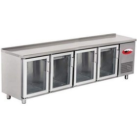 Resim Empero Emp.255.70.03 Tezgah Tipi Buzdolabı Fanlı - 4 Cam Kapılı 