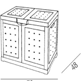Resim BPLAS Dıapason 80 Depolama Sandığı Gri/beyaz (245 LT) 