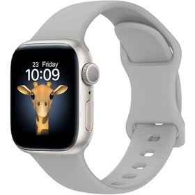 Resim Apple Watch Series 10 42mm Uyumlu Yumuşak Hafif Silikon Kordon Kayış 