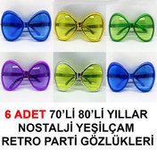 Resim Nessiworld 70li 80li Yıllar Nostalji Yeşilçam Retro Parti Gözlükleri 6 Adet 