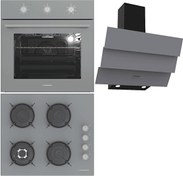 Resim Termikel Gri Ankastre Set (BO O6435C A - BH P6194C A - CH S6532C BA) 