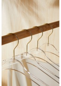 Resim Ocean Home Textile 8'li Şeffaf Akrilik Giysi Askısı 21.5 x 38.5 x 1 cm 