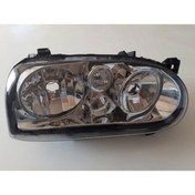 Resim AYFAR 1992-1998 Volkswagen Golf 3 Far Lambası Sağ Manuel-Elektrikli-Sissizi-Şeffaf Cam (H1-H1) (Ayfar) (Ad 
