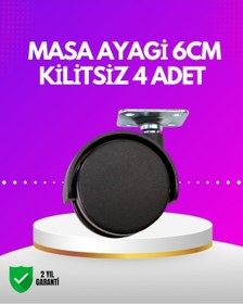 Resim Cosmotex Masa Ve Koltuk İçin Kilitsiz Tekerlek Seti 6 Cm Çok Renkli 