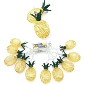 Resim 2m 10 LED Pilli 2 Kademeli Ananas LED Işık MZ6200-251 