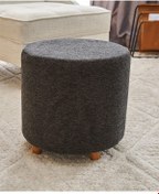 Resim Favora Mario Ahşap Ayaklı Puf - Antrasit - Bakır Antrasit - Bakır 