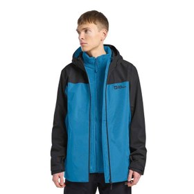 Resim Jack Wolfskin Taubenberg 3in1 Erkek Mavi Outdoor Ceketi 
