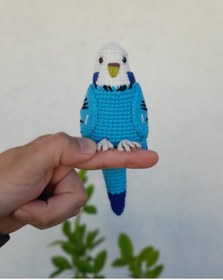 Resim renklivekreatif Amigurumi örgü muhabbet kuşu 