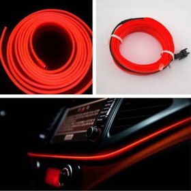 Resim Mazda B-2500 Kırmızı 2 Metre Neon İp Torpido Fitili Oto Şerit Led 