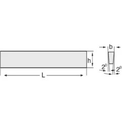 Resim MTE 3/4"x3/16"x6" M.t.e. Trapez Kesitli Torna Kalemi H.s.s.-E CO10 DIN4964 
