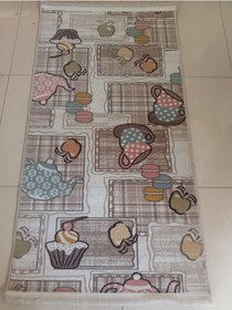 Resim Aslan Home Yatak Odası Takımı Üç Lü Yolluk , Küçük Mutfak Desenli Halı Fincan Desenli Yolluk Halı 