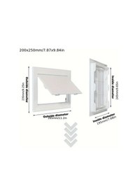 Resim Willowhaven 200x250mm Beyaz Abs Kapaklı Panel Kapısı - Duvar Tavan Zemin İçin Dayanıklı Denetim Erişim Paneli 