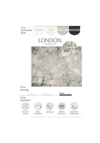 Resim Cool Halı London 05 Krem Gri Salon Halısı Kesme Halı Yolluk Yumuşak Dokulu Yatak Odası Halısı 