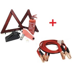 Resim FOUR SEASON Standarda Uygun 7 Parça Trafik Seti Ile 1200 Amp 1.50 Mt Akü Takviye Şarj Kablosu Seti 