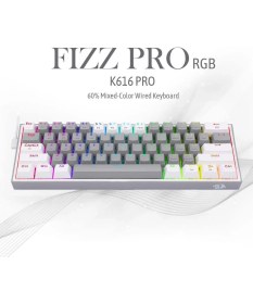 Resim Redragon K616 Fizz Pro%60 3 Mod Kablolu, 2.4 Ghz Kablosuz, Bluetooth Mekanik Oyun Klavyesi, Doğrusal 