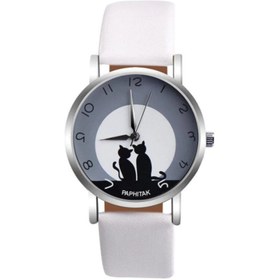 Resim Toz Vintage Beyaz Kedili Saat 