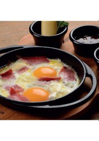 Resim Lava Döküm Tava 20 CM Yuvarlak Çift Kulplu 