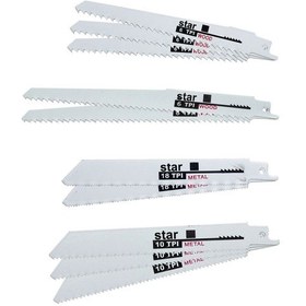 Resim 5089 Ahşap ve Metal Kesim Tilki Kuyruğu Bıçağı Seti - 10 Parça 