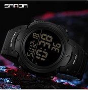 Resim Primepickings Sanda Multifonksiyonel Büyük Kadranlı Erkek Kol Saati Alarm Zamanlayıcı Hediye Siyah Diğer 